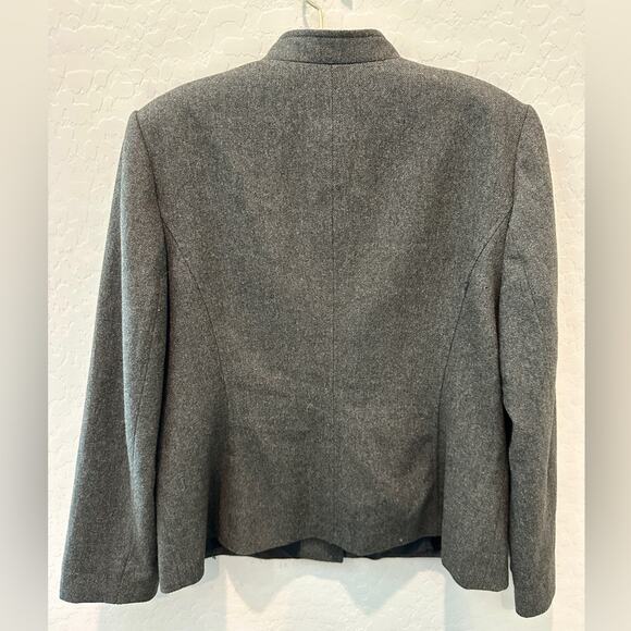 BANANA REPUBLIC | Gray Tweed Wool Blend Military Jacket | Size 14 - Picture 4 of 6